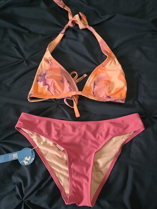 Cupshe Other - Women’s Two-Piece Halter Bikini Set - Orange & Pink
